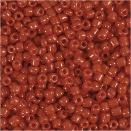Rocailleperlen, D 3 mm, Größe 8/0, Lochgröße 0,6-1,0 mm, Dunkelrot, 25 g/ 1 Pck [HOB-682031]