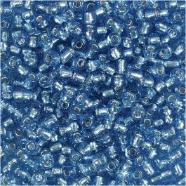 Rocailleperlen, D 3 mm, Größe 8/0, Lochgröße 0,6-1,0 mm, Türkis transparent, 25 g/ 1 Pck [HOB-682201]