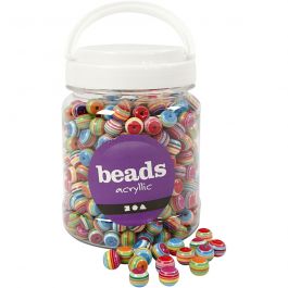 Perlenmischung , D 12 mm, Lochgröße 1,5 mm, 510 g, 700 ml/ 1 Dose [HOB-69984]