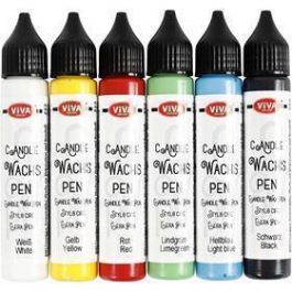 Kerzenstifte, Kräftige Farben, 6x28 ml/ 1 Pck [HOB-73512]