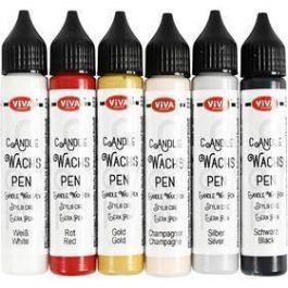 Kerzenstifte, Standard-Farben, 6x28 ml/ 1 Pck [HOB-73514]