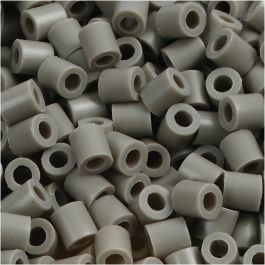 Bügelperlen, Größe 5x5 mm, Lochgröße 2,5 mm, medium, Aschgrau (32226), 6000 Stk/ 1 Pck [HOB-751081]