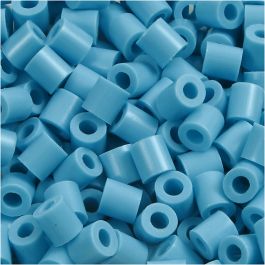 Bügelperlen, Größe 5x5 mm, Lochgröße 2,5 mm, medium, Türkis (32256), 6000 Stk/ 1 Pck [HOB-751101]