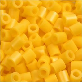 Bügelperlen, Größe 5x5 mm, Lochgröße 2,5 mm, medium, Gelb (32227), 6000 Stk/ 1 Pck [HOB-751141]