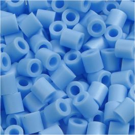 Bügelperlen, Größe 5x5 mm, Lochgröße 2,5 mm, medium, Pastellblau (32224), 1100 Stk/ 1 Pck [HOB-751230]