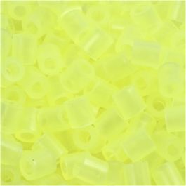 Bügelperlen, Größe 5x5 mm, Lochgröße 2,5 mm, medium, Neongelb (32223), 1100 Stk/ 1 Pck [HOB-751280]