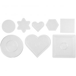 Steckplatte, Größe 7-15 cm, medium, Transparent, 8 Stk/ 1 Pck [HOB-75319]