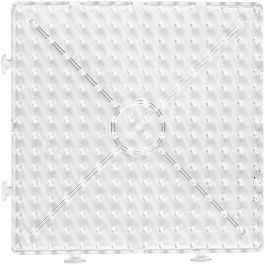 Steckplatte, Großes Quadrat, Größe 15x15 cm, JUMBO, Transparent, 1 Stk [HOB-75322]