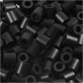 Fotoperlen, Größe 5x5 mm, Lochgröße 2,5 mm, medium, Schwarz (1), 1100 Stk/ 1 Pck [HOB-755010]