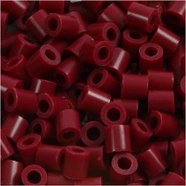 Fotoperlen, Größe 5x5 mm, Lochgröße 2,5 mm, medium, Weinrot (4), 1100 Stk/ 1 Pck [HOB-755040]