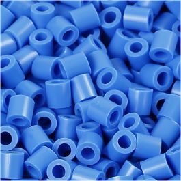 Fotoperlen, Größe 5x5 mm, Lochgröße 2,5 mm, medium, Blau (17), 1100 Stk/ 1 Pck [HOB-755170]