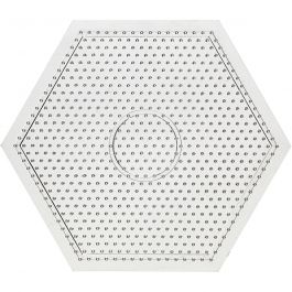 Steckplatte, Großes Sechseck, Größe 15x15 cm, medium, Transparent, 1 Stk [HOB-755900]