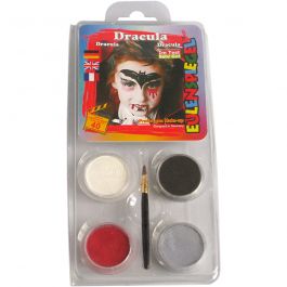Eulenspiegel Gesichtsschminke - Motivset, Dracula, Sortierte Farben, 1 Set [HOB-76104]
