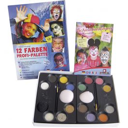 Wasserschminke-Set mit Schritt-für-Schritt-Anleitung, Sortierte Farben, 1 Set [HOB-76131]