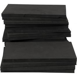 Platten für Fadenkunst, Größe 20x12 cm, Dicke 10 mm, Schwarz, 16 Stk/ 1 Pck [HOB-76899]