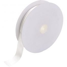 Satinband, B 25 mm, Weiß, 50 m/ 1 Rolle [HOB-778901]