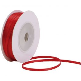 Satinband, B 3 mm, Rot, 30 m/ 1 Rolle [HOB-780034]