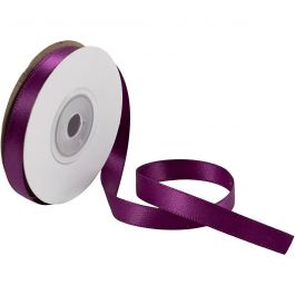 Satinband, B 10 mm, Dunkellila, 10 m/ 1 Rolle [HOB-780145]