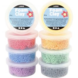 Foam Clay Large, Sortierte Farben, 8x20 g/ 1 Pck [HOB-780950]