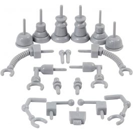 Roboterteile, Größe 0,5-6 cm, Grau, 19 Stk/ 1 Pck [HOB-78277]