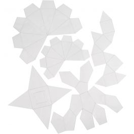 Formmatten, Geometrische Formen, H 6-13 cm, Transparent, 5 Stk/ 1 Pck [HOB-78644]