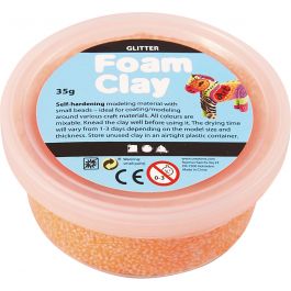 Foam Clay® , Glitter, Orange, 35 g/ 1 Dose [HOB-78863]