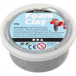 Foam Clay® , Metallic, Silber, 35 g/ 1 Dose [HOB-78917]