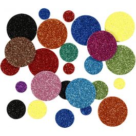 Moosgummi-Aufkleber, D 12+20+32 mm, 150 Stk/ 1 Pck [HOB-790220]