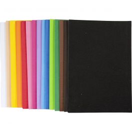 Moosgummi, selbstklebend, A4, Blatt 210x297 mm, Dicke 2 mm, 30 Bl. sort./ 1 Pck [HOB-79026]