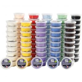 Silk Clay®, Sortierte Farben, 10 Dose/ 1 Pck [HOB-79145]