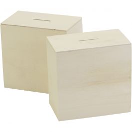 Holzsparbox, Größe 10x10x6 cm, 10 Stk/ 1 Pck [HOB-669041]