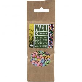 NABBI BioBeads, Größe 5x5 mm, Lochgröße 2.5 mm, medium, Pastellfarben, 1000 Stk/ 1 Pck [HOB-9067651]