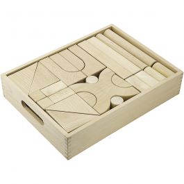 VIGA Holzbauklötze-Set, 48 Teile/ 1 Set [HOB-907732]