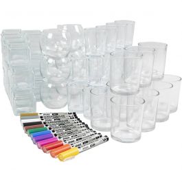 Gruppen-Kreativset Kerzengläser, 1 Set [HOB-97418]