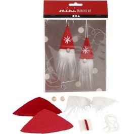 Weihnachtswichtel Bastelset Rot/Weiß 11cm (2 Stück/1 Set) [HOB977400]