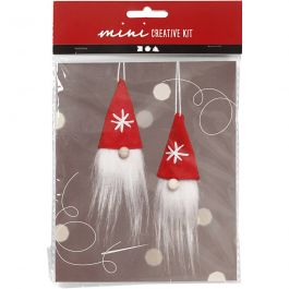 Mini Kreativ Set, Weihnachtswichtel zum Aufhängen, H 11 cm, 1 Pck [HOB-977400]