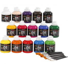Acrylfarbe Glänzend, Sortierte Farben, 1 Set [HOB-97769]