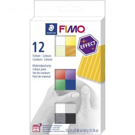 FIMO® Effect , Sortierte Farben, 12x25 g/ 1 Pck [HOB-78330]