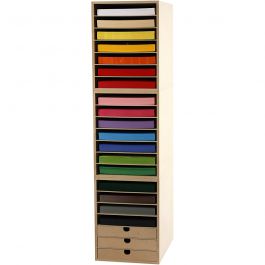 Container und Karton in Blättern als Liefereinheit, H 100 cm, A4, Blatt 210x297 mm, 180 g, Sortierte Farben, 1 Set [HOB-99435]
