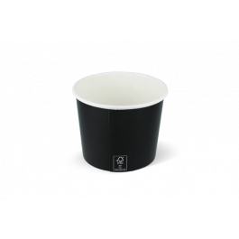 Eiscremebecher Karton 300ml Ø9 cm 10oz Schwarz FSC®Mix (1000 Stück) [TK-9987089]