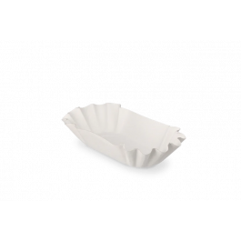 Karton Schale überbacken 10x3x17 cm weiß (2.000 Stück) [TK-9987272]