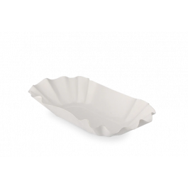 Karton Schale überbacken 14x3,7x22 cm weiß (1.000 Stück) [TK-9987274]