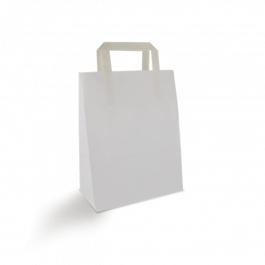 Papiertragetaschen 22x10x28cm weiß (250 Stück) [TK-9987500]
