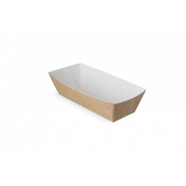 Snackschalen A5 3,9x3,5x11,4 cm kraft/weiß (400 Stück) [TK-9987890]