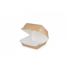 Hamburgerbox 9x7x9 cm kraft/weiß (400 Stück) [TK-9988134]