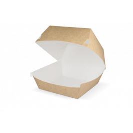 Hamburgerbox 12x10x12 cm kraft/weiß (400 Stück) [TK-9988136]
