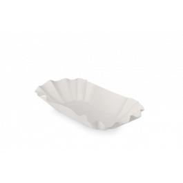 Karton Schale überbacken 10x3,2x20 cm weiß (1.000 Stück) [TK-9988157]