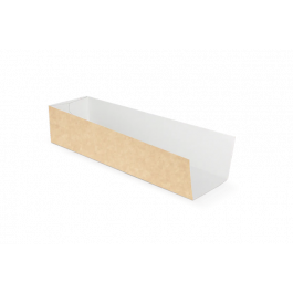 Hotdog-Tablett 7x5x23 cm kraft/weiß (1.000 Stück) [TK-9988286]
