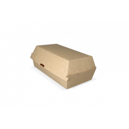 Hotdog Box 20x10x8cm kraft/weiß (300 Stück) [TK-9988287]