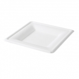 Zuckerrohr Teller 16x16cm weiß BIO (500 Stück) [TK-9988412]